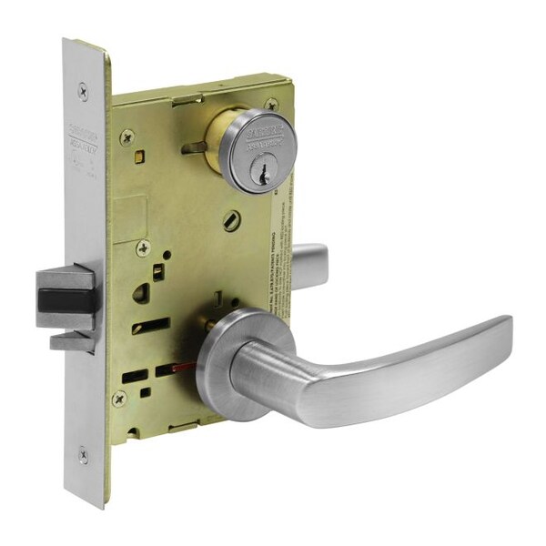 Sargent TR8205LNB26D Office Mortise Trim Only with B Lever and LN Rose Satin Chrome TR8205LNB26D - main